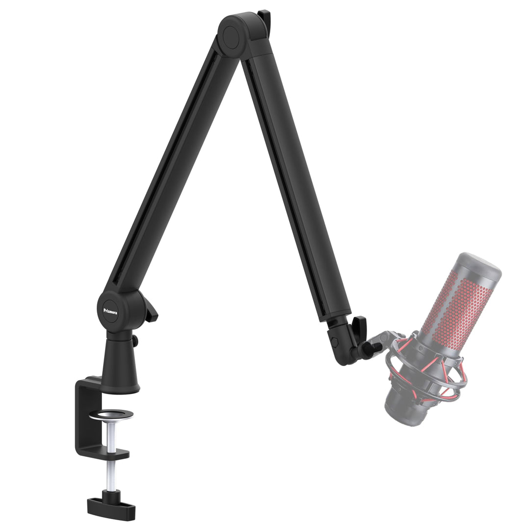 Mic Arm, Premium Mikrofon Galgenarm mit Kabelmanagement, 360°Drehbarer Broadcasting Galgenarm, Mic B