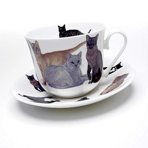 Roy Kirkham – Katzen – Breakfast Tasse und Untertasse