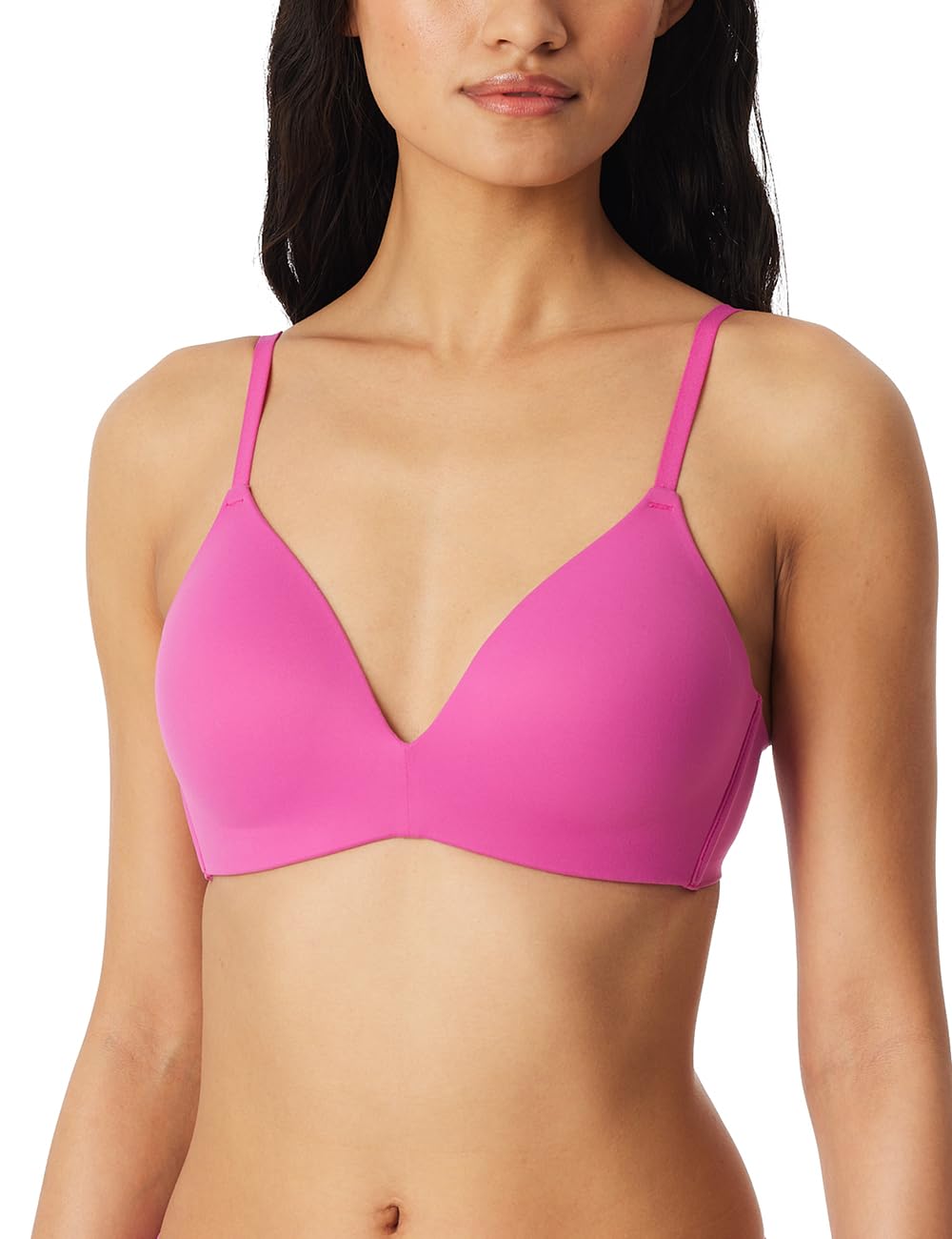 Schiesser Damen BH gepaddet ohne Bügel - Invisible Soft 70B Fuchsia, 70B Fuchsia