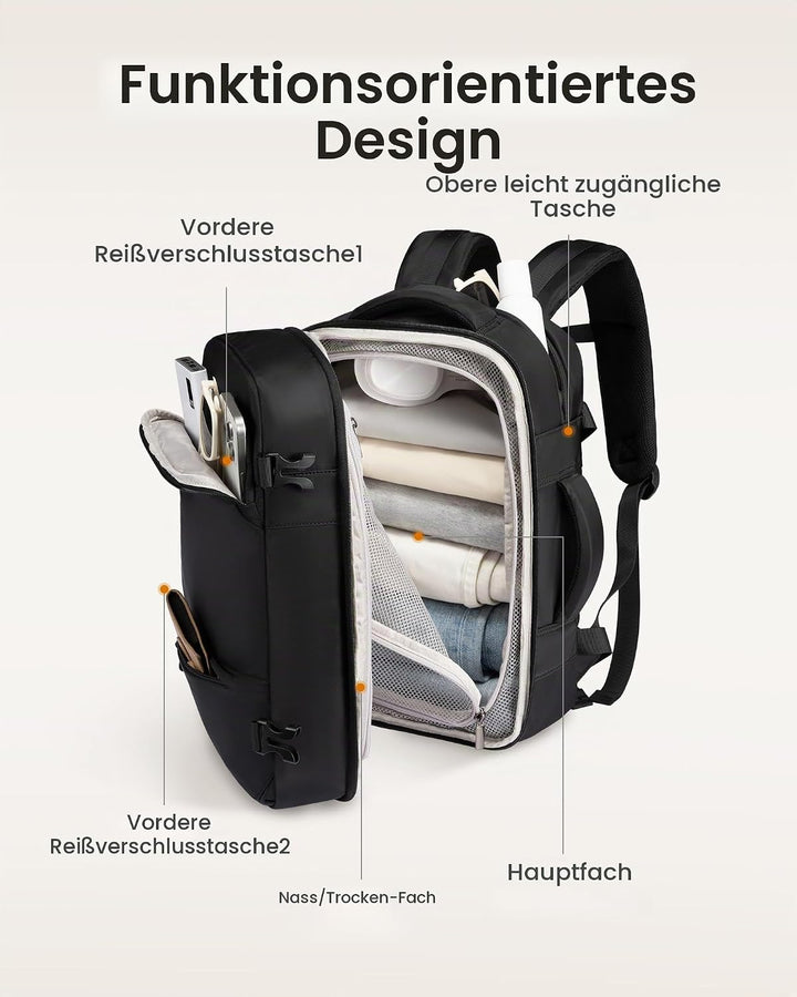 LOVEVOOK Ryanair Handgepäck 40x30x20, Handgepäck Rucksack Reiserucksack Flugzeug Damen Herren, Carry