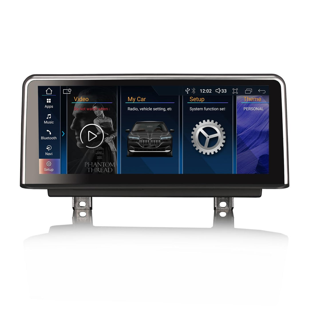 Erisin 10.25 Zoll Qualcomm 4GB+64GB Android 14 Autoradio mit GPS für BMW 3er F30 F31 F34 4er F32 F33