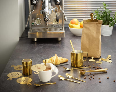 ECHTWERK Kaffeezubehör-Set, 23-tlg, Milchschaumkännchen 350 ml, Kakaostreuer, 4x Espresso-, 4x Cappu