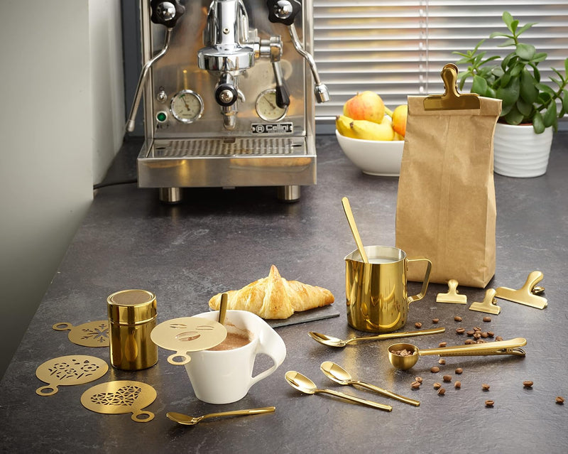 ECHTWERK Kaffeezubehör-Set, 23-tlg, Milchschaumkännchen 350 ml, Kakaostreuer, 4x Espresso-, 4x Cappu