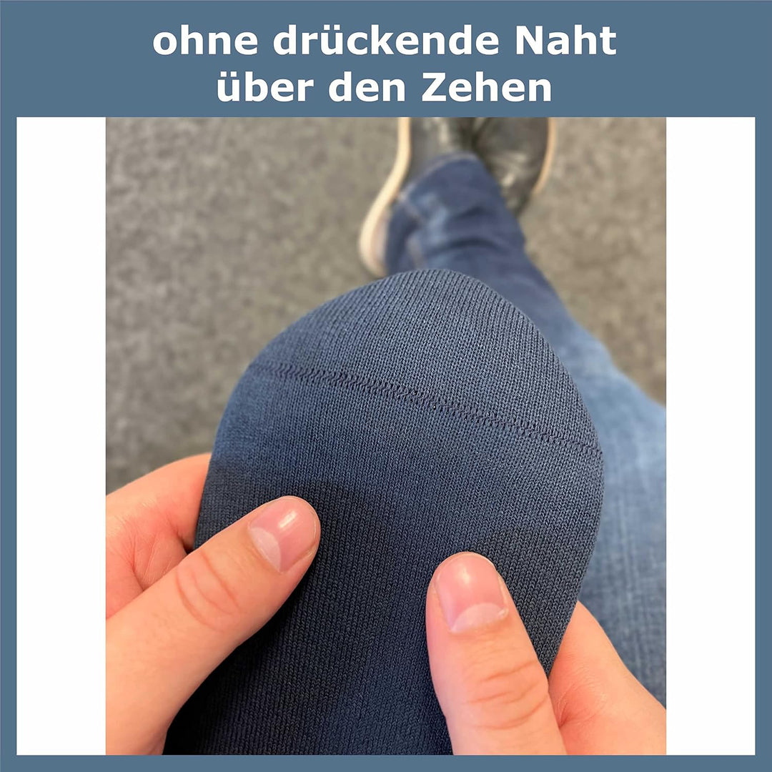 GAWILO 10 Paar PREMIUM Socken ohne drückende Naht | Damen &amp; Herren | gekämmte Baumwolle | extra weit