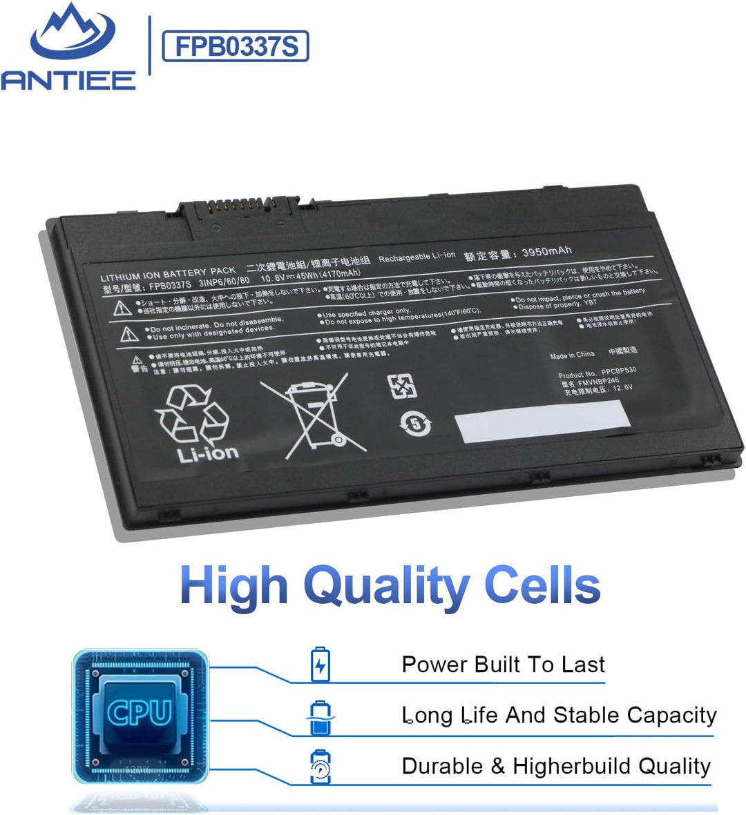 ANTIEE FPB0337S FPCBP530 Laptop Batteria per Fujitsu Lifebook P727 P728 Lifebook U727 U728 U729 U729
