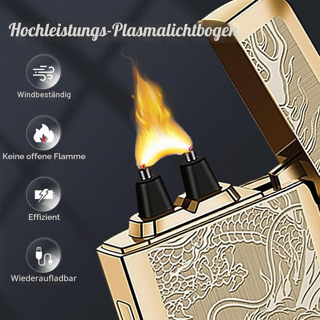 Elektrisches Feuerzeug Winddicht Cool Flame elektrisch Feuerzeug Arc Feuerzeug Kerzenfeuerzeug-mit L