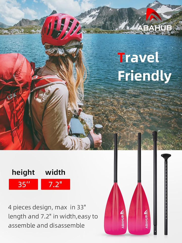 Abahub SUP Paddel / 2 in 1 Sup Kajak Paddel Aluminium Einstellbares Stand Up Paddle für Paddleboard,