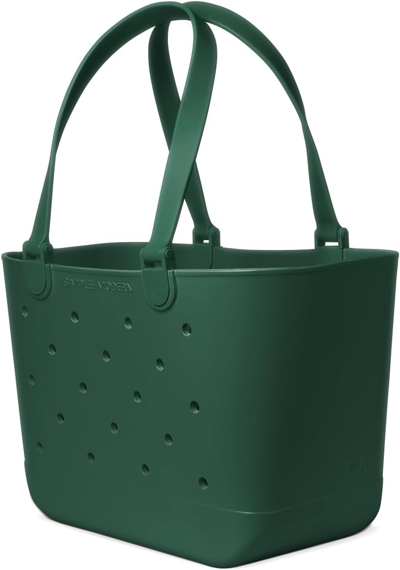 Simple Modern Strandtasche aus Gummi | Grosse Wasserdichte Tragetasche mit Reissverschlusstasche für
