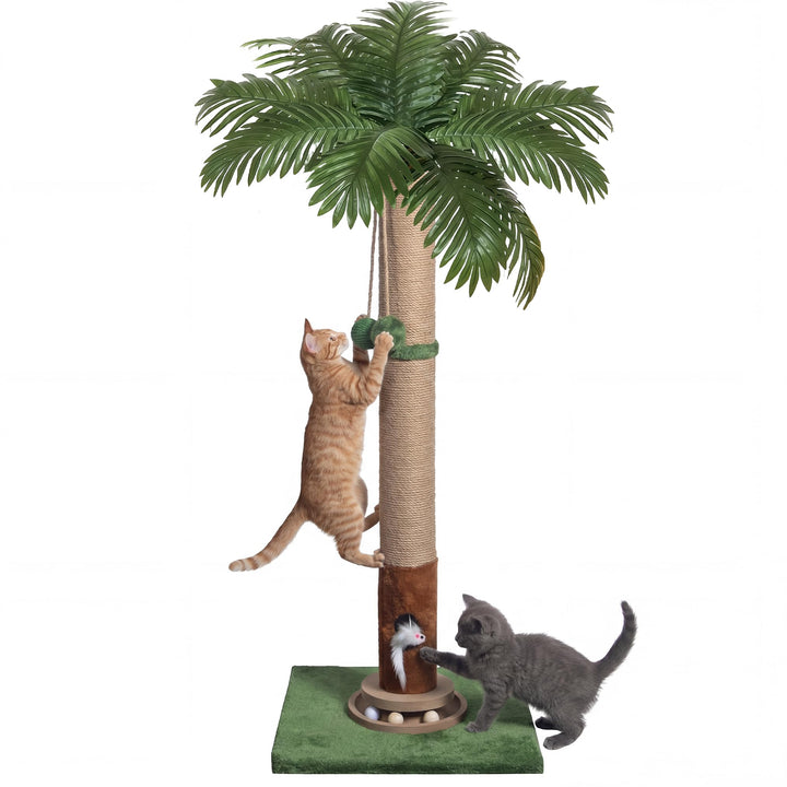 Fantasreen 88cm Kratzbaum mit Maus &amp; Kugelbahn, Grün Grün Gross, Grün Gross
