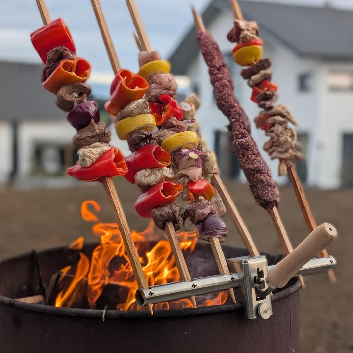 Grillrost.com Das Original Steckelfischhalter | Asado Grill| mit innovativer Höhenverstellung für Fe