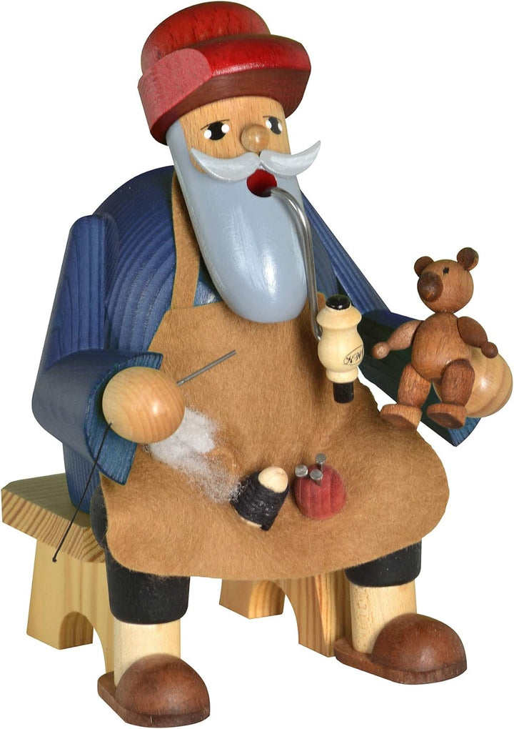 KWO Olbernhau Räuchermann Teddymacher, sitzend