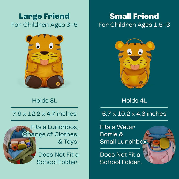 Affenzahn Kinderrucksack Grosser Freund | Kindergartenrucksack für Kinder von 3 bis 5 Jahren mit fun