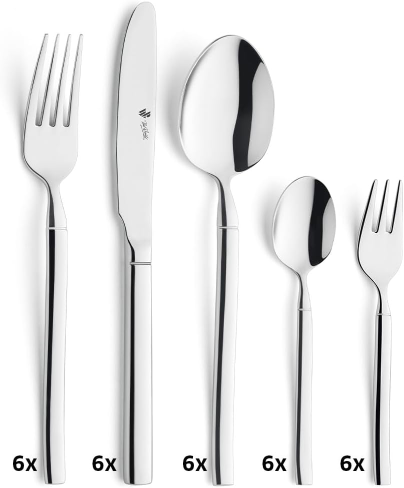 Paul Wirths BALI Besteck Set 6 Personen | pur und ausdrucksstark | stilvolle Designlinie | hochwerti