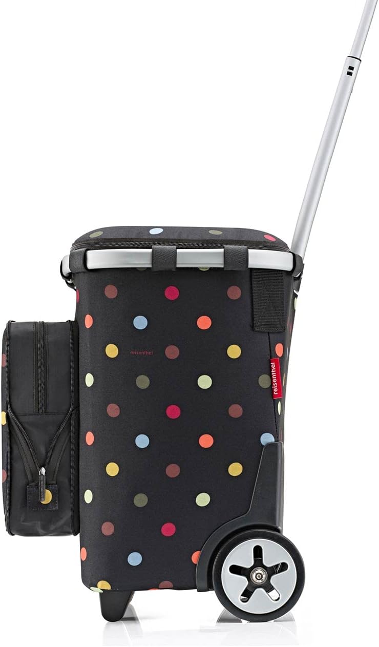 reisenthel carrycruiser Plus dots – Tragbarer Einkaufstrolley mit stabilem Aluminiumrahmen, Schulter