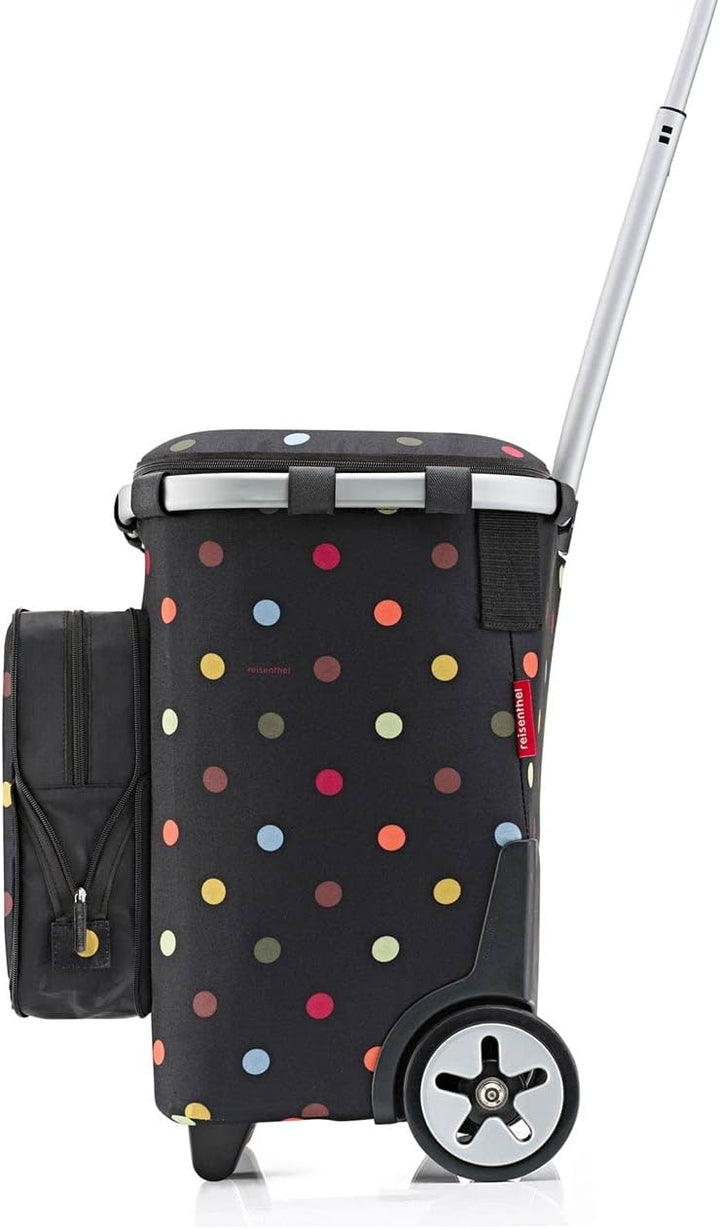 reisenthel carrycruiser Plus dots – Tragbarer Einkaufstrolley mit stabilem Aluminiumrahmen, Schulter