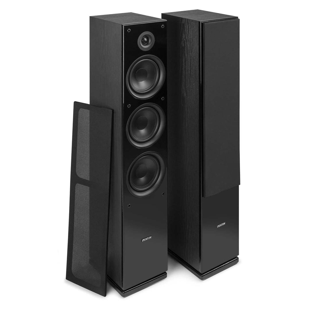 Fenton SHF80B HiFi-Lautsprecher 500 Watt - 3-Wege High-End-Lautsprecherset - 3 Tieftöner und Hochtön
