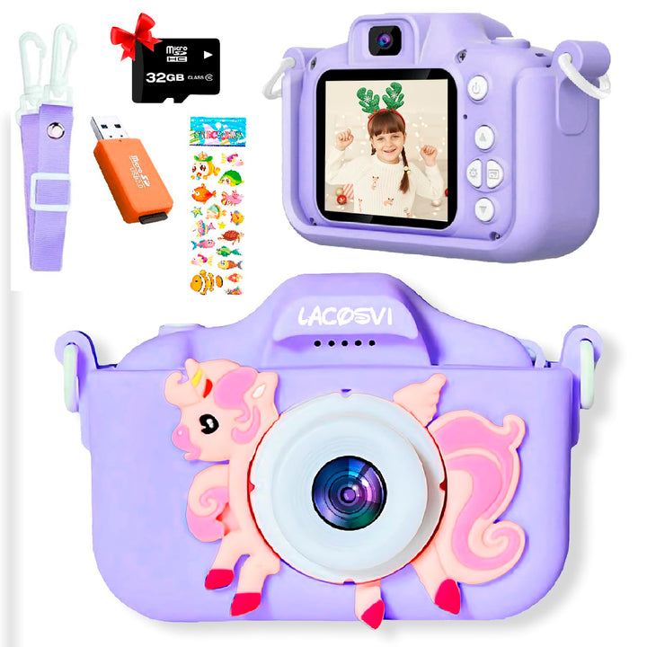 Lacosvi Kamera für Kinderfotos, 5,1 cm (2,0 Zoll), 1080p, HD, Selfie-Videokamera, für Jungen und Mäd
