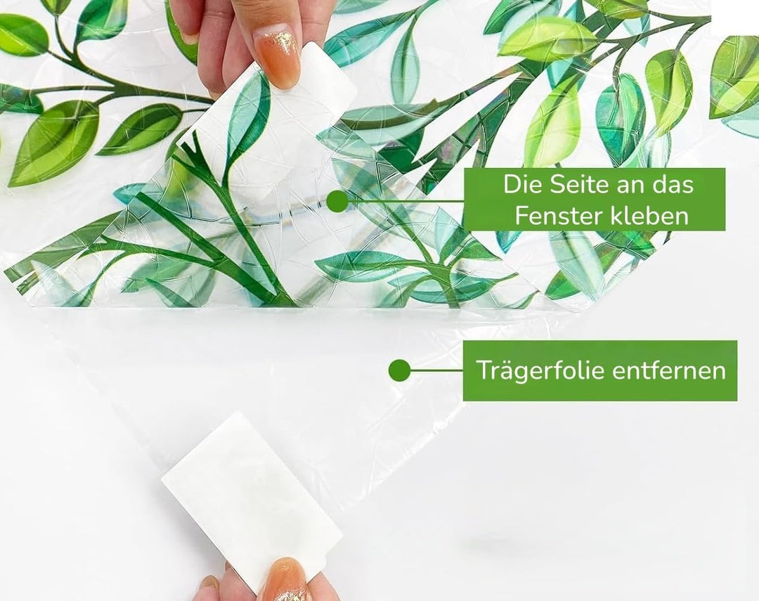Cinbee 3D Fensterfolie Selbsthaftend Regenbogen Folie Fenster Blickdicht Dekorfolie Bunt (Transparen