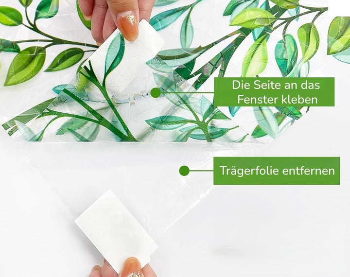 Cinbee 3D Fensterfolie Selbsthaftend Regenbogen Folie Fenster Blickdicht Dekorfolie Bunt (Transparen