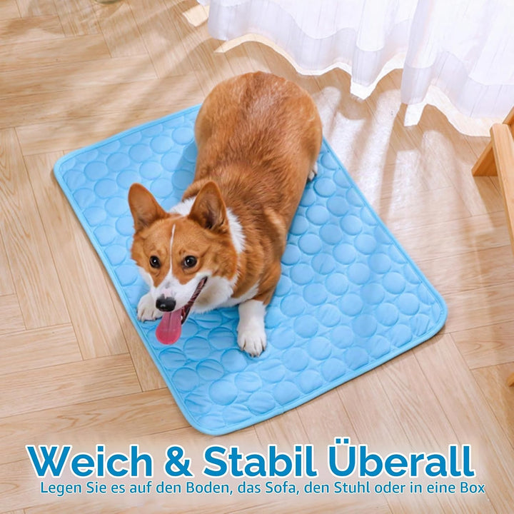 Kühlmatte Hund Katze Selbstkühlend Kühldecke für Hund Katze (100x75cm, XL) | Selbstkühlende Matte &amp;