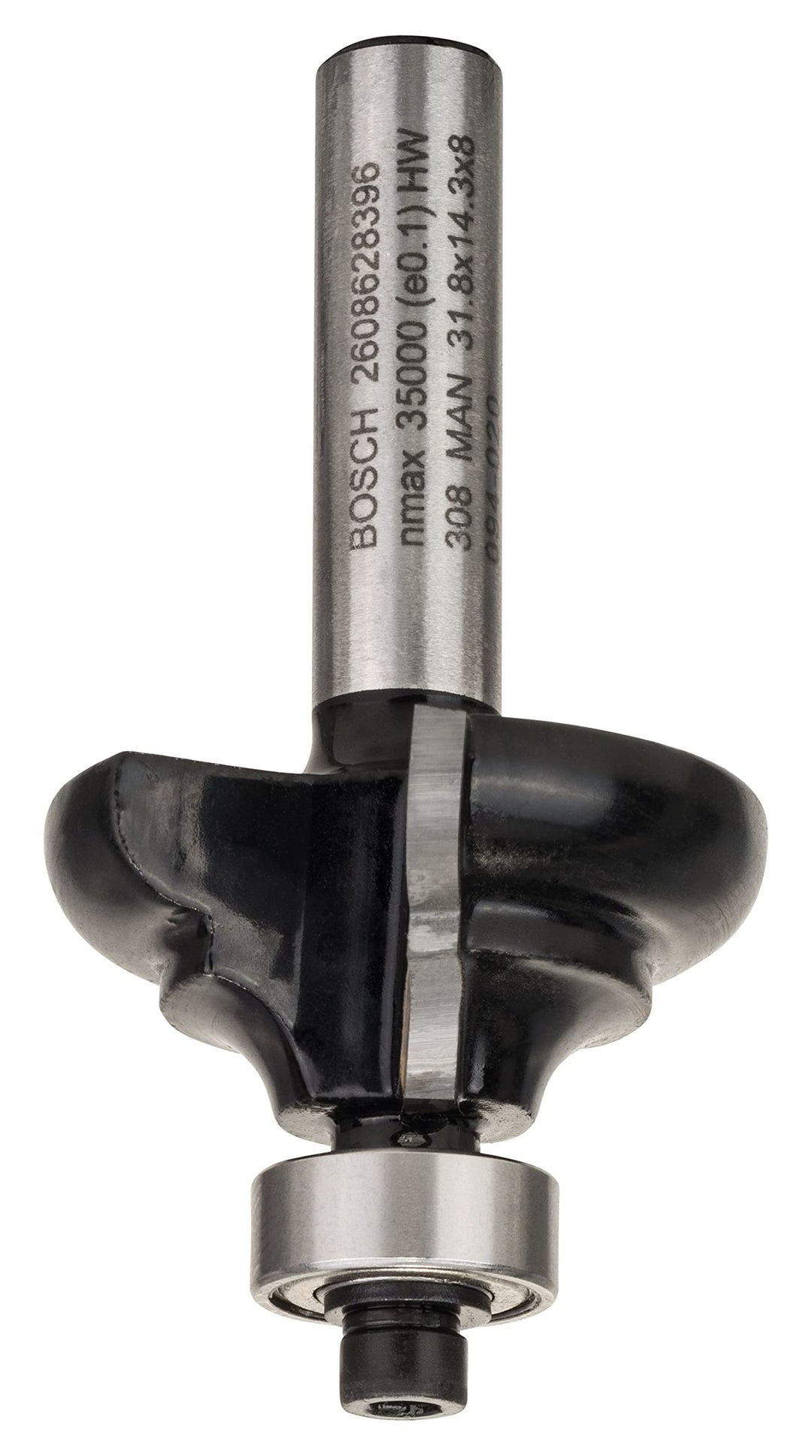 Bosch Professional 1x Kantenformfräser Standard for Wood (für Holz, Radius 4.8mm, Breite 9.6mm, Arbe