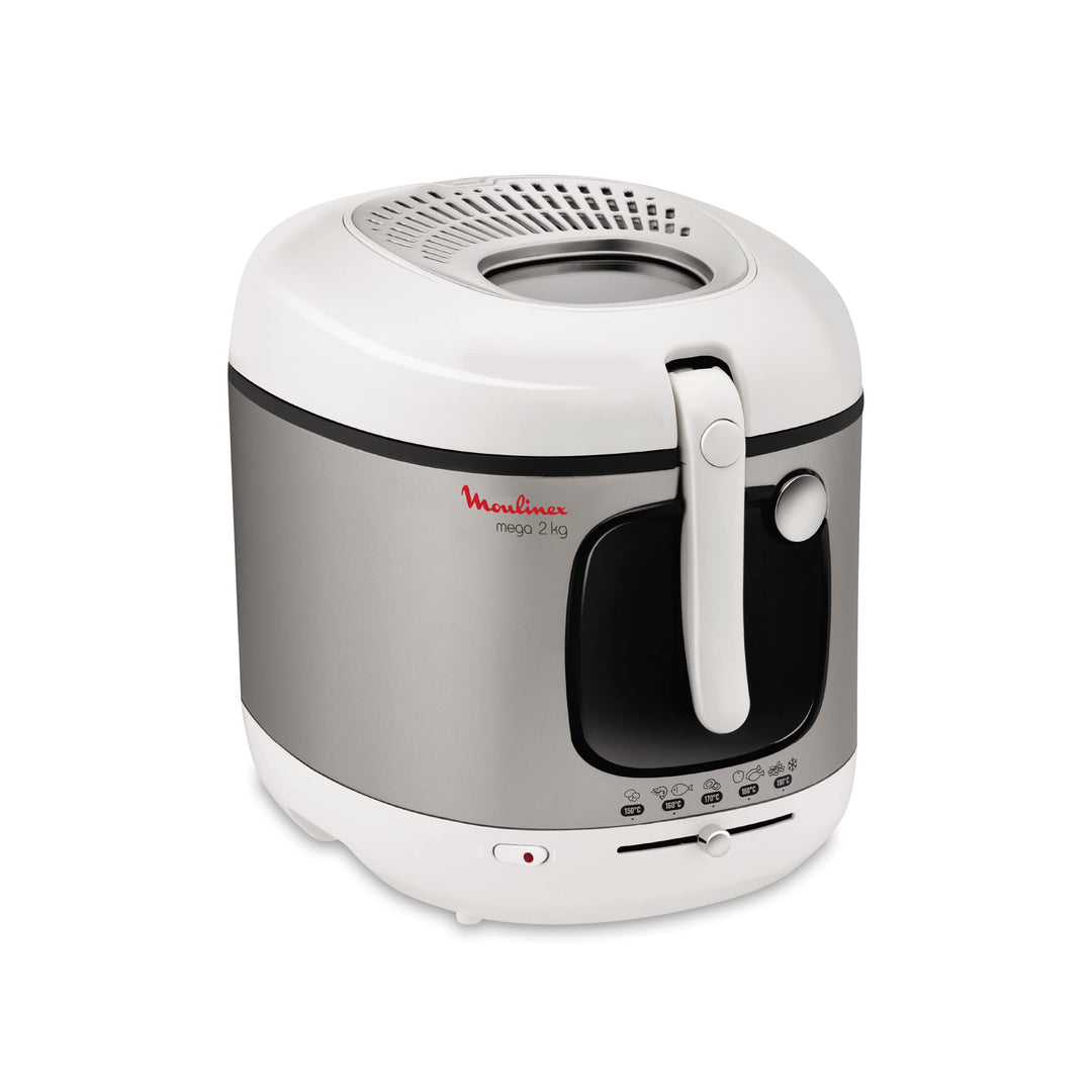Moulinex AM4800 Mega 2kg Fritteuse | Fritteuse mit Öl | Anti-Geruchs-Filter | regelbare Temperatur |