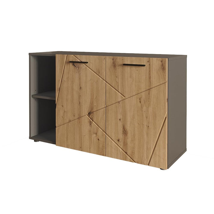 Vicco Schuhschrank Irma, Anthrazit/Artisan, 106 x 63 cm | mit 2 Türen, zur Aufbewahrung und Organisa