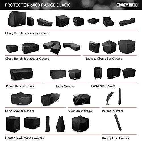 Bosmere Storm Black Schutzhülle für XXL-Sonnenschirm Schwarz, Schwarz