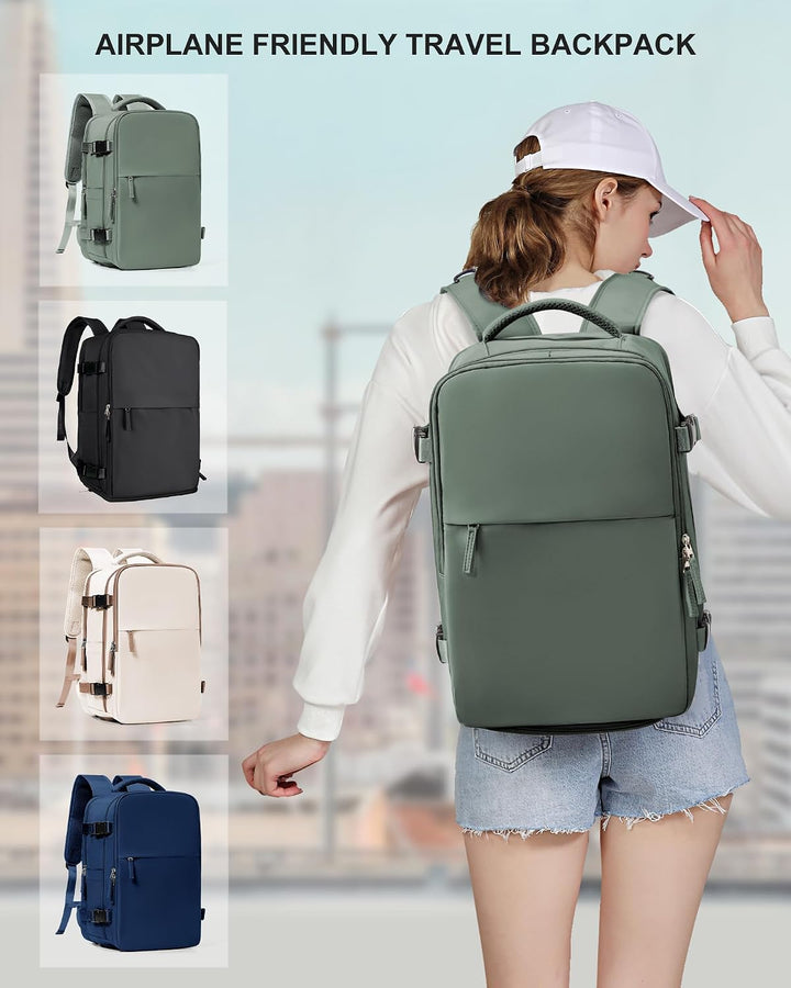 SZLX Vakuum Rucksack Ryanair Handgepäck 40x30x20 Wizzair Reiserucksack Flugzeug für Damen Herren, La