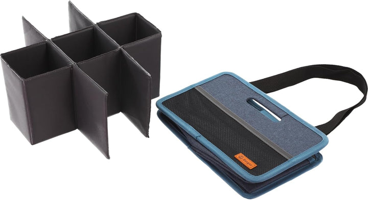 BERGER Faltbox Milo mit Flascheneinsatz | klappbare Aufbewahrungsbox | Organizer für Auto Haushalt C