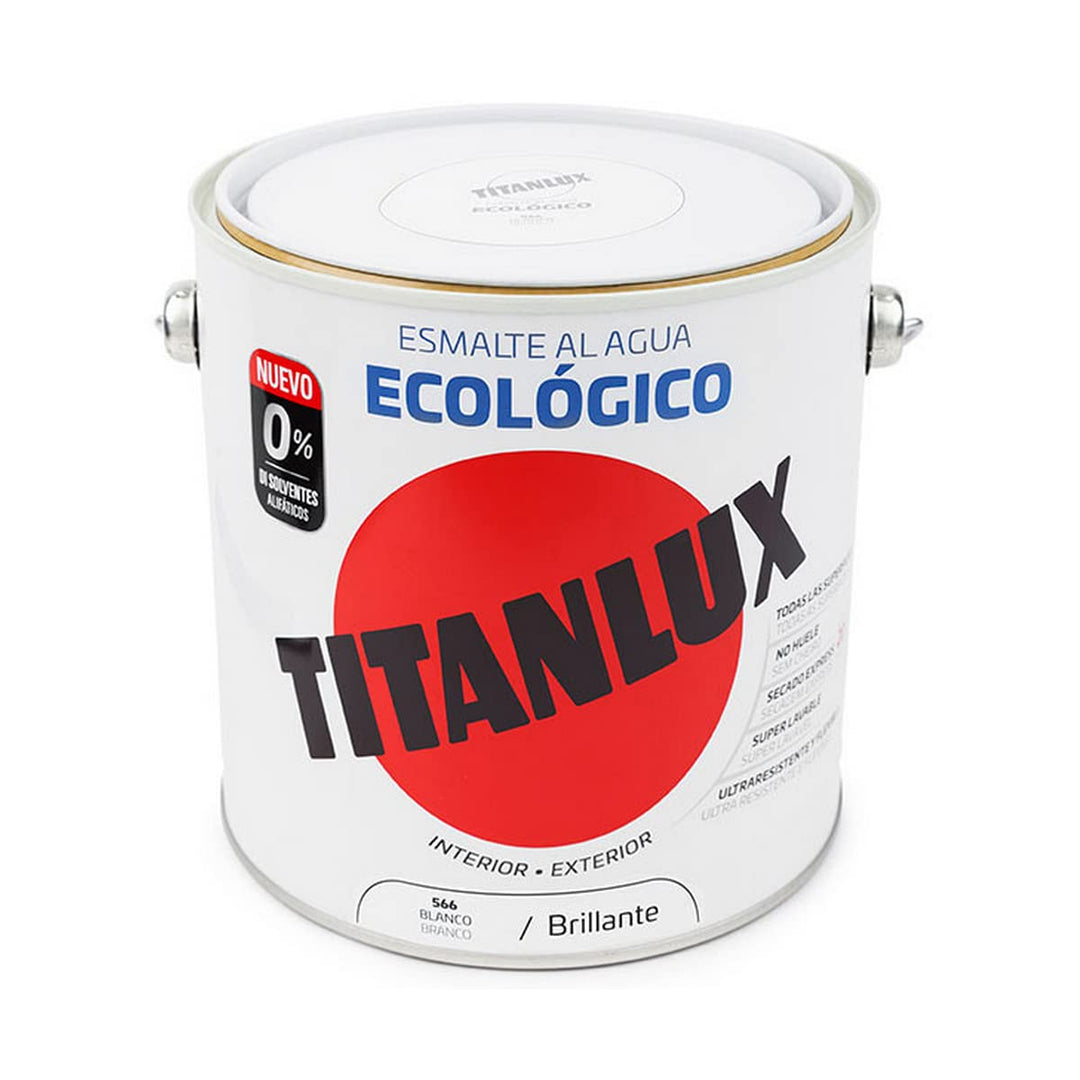 Titanlux Wasserlack, umweltfreundlich, glänzend, Weiss, 2,5 l (Ref. 00T056625) Weiss 2,5L, Weiss 2,5