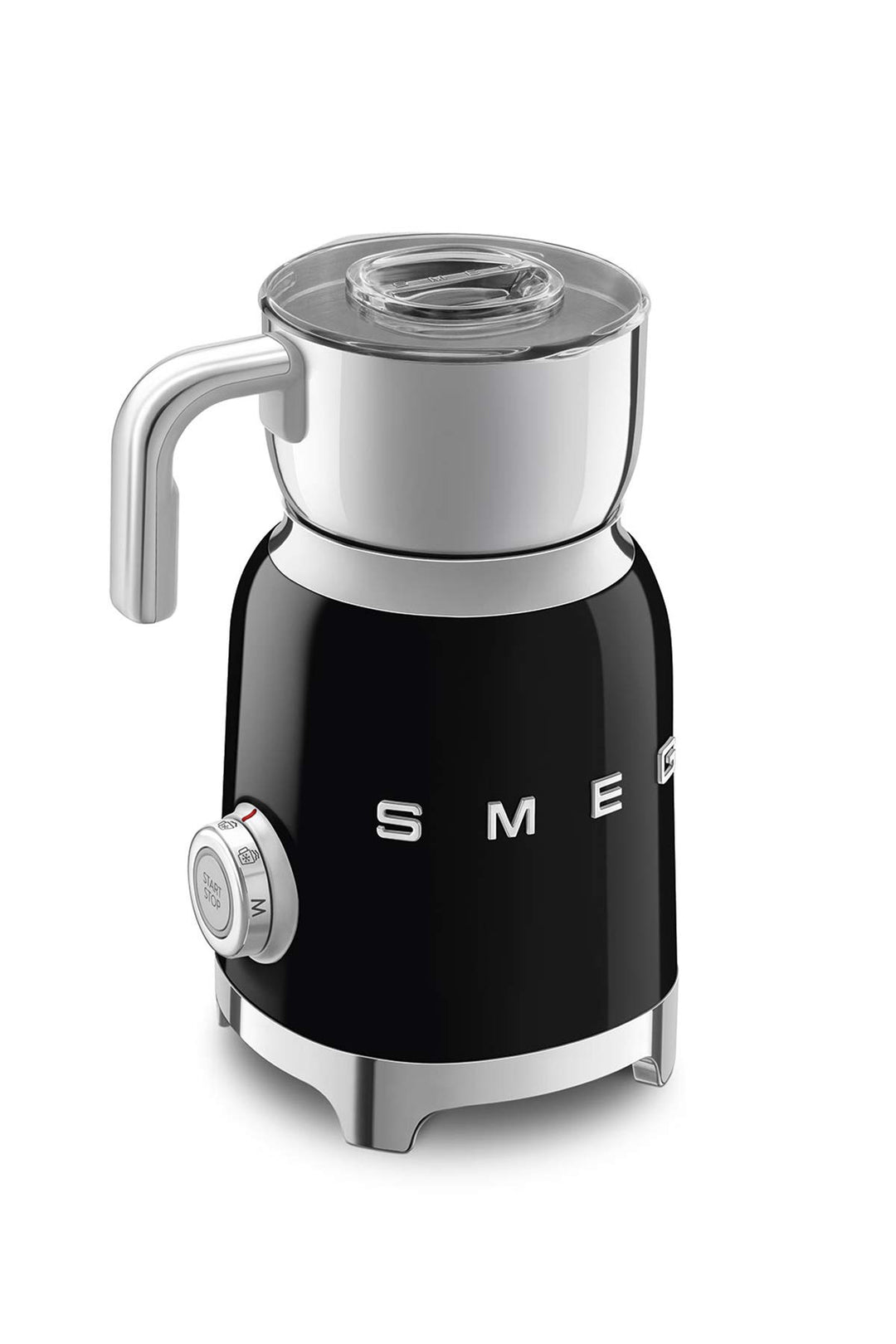Smeg MFF01BLEU Milchaufschäumer, 600, 18/10 Stahl, schwarz, Schwarz