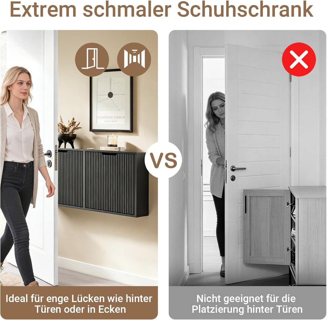 SoBuy Schuhschrank Hängend - Schuhkipper, Schuhschrank Schmal mit Horizontaler Oder Vertikaler Monta