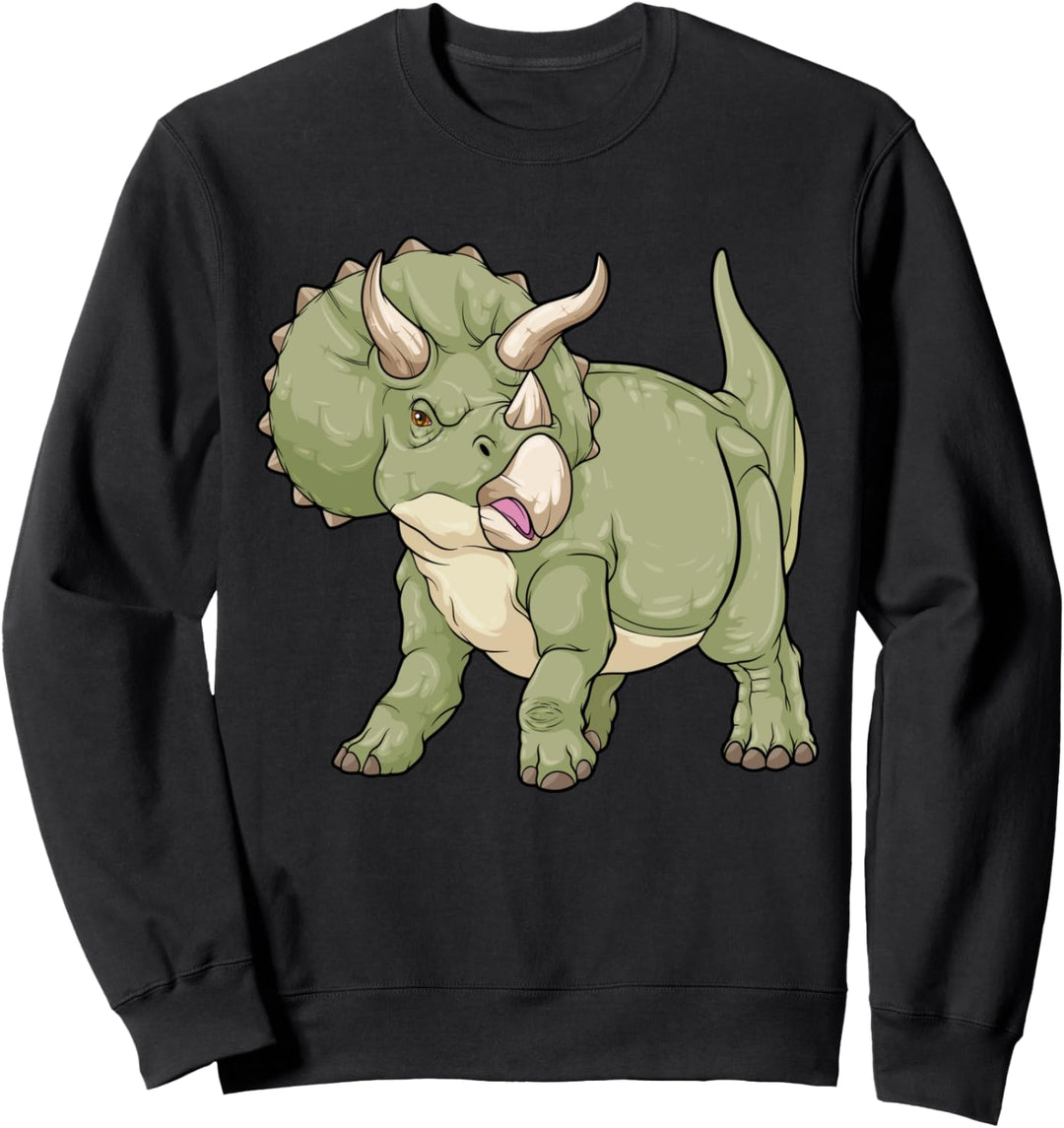 Triceratops Dinosaur Prehistoric Herbivores Dino Kids Boys Sweatshirt
