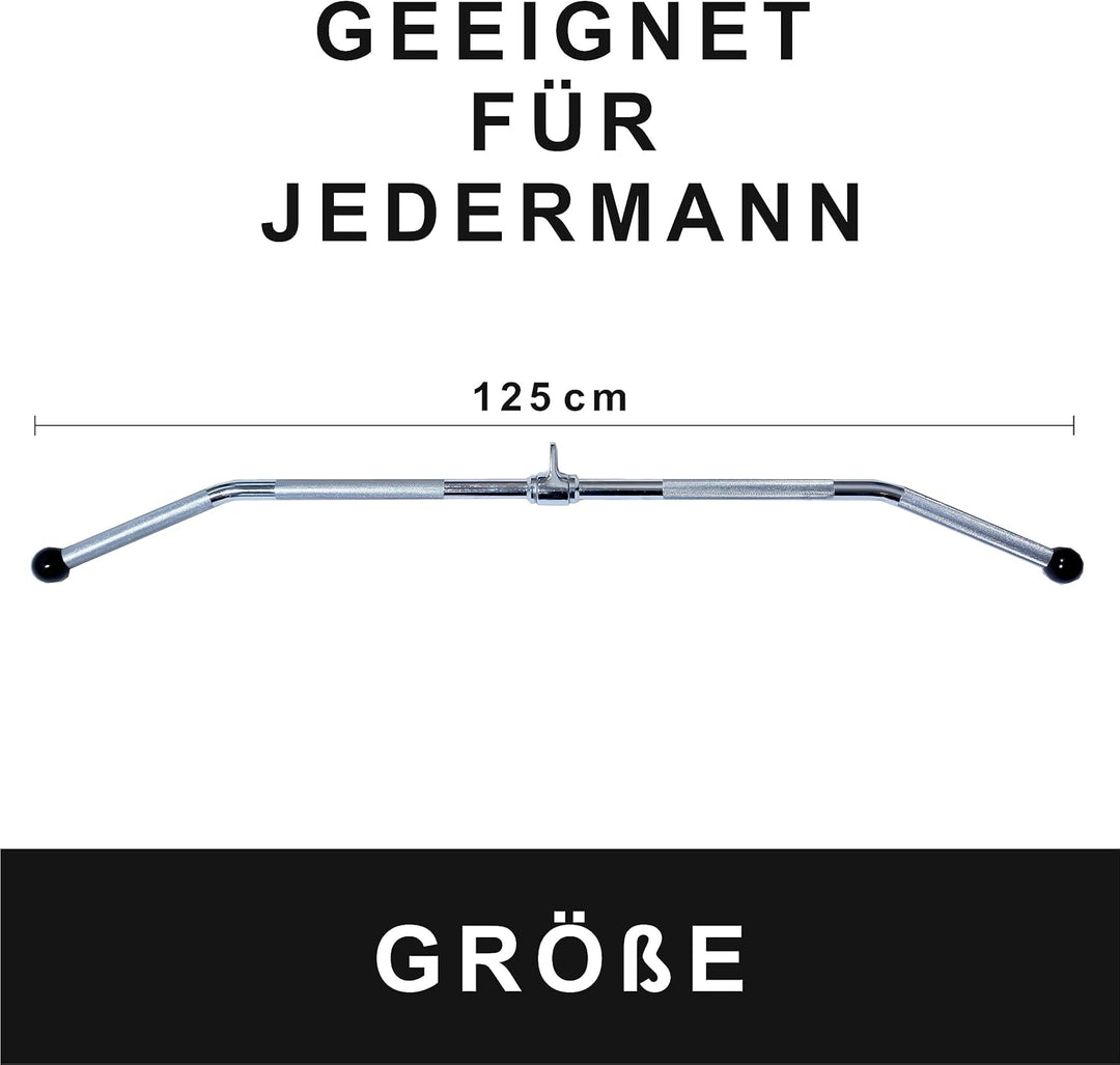 Lisaro Latzugstange Chrom mit Gummi-Bällen und Drehgelenk | Vollmaterial | gelenkschonend