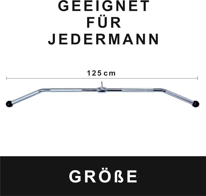 Lisaro Latzugstange Chrom mit Gummi-Bällen und Drehgelenk | Vollmaterial | gelenkschonend