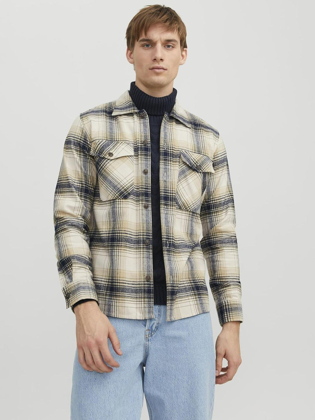 JACK & JONES Male Overshirt Slim Fit Overshirt XXL Twill, XXL Twill