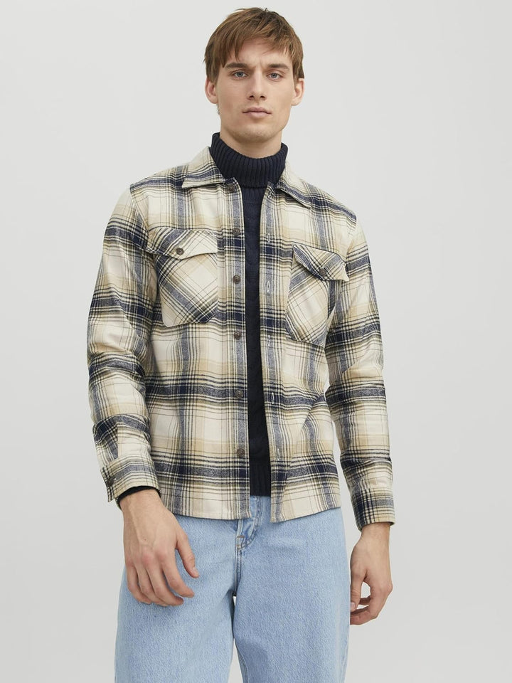 JACK & JONES Male Overshirt Slim Fit Overshirt XXL Twill, XXL Twill