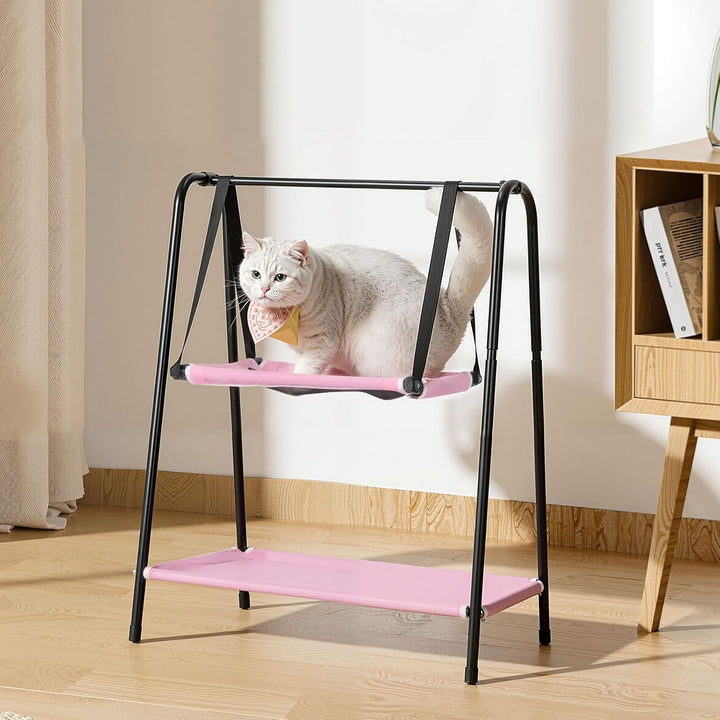 Etagen-Katzenschaukel Hängebett, Kätzchen-Hängematten mit Kissen, erhöhte Schaukeln für Katzen und K