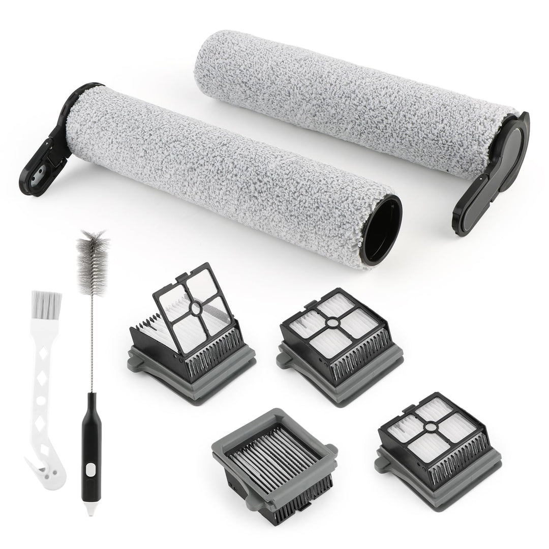 2 Bürstenrollen 4 Filter Ersatzteile für Tineco Floor One S7 Steam Nass Trockensauger Zubehör Set Bü