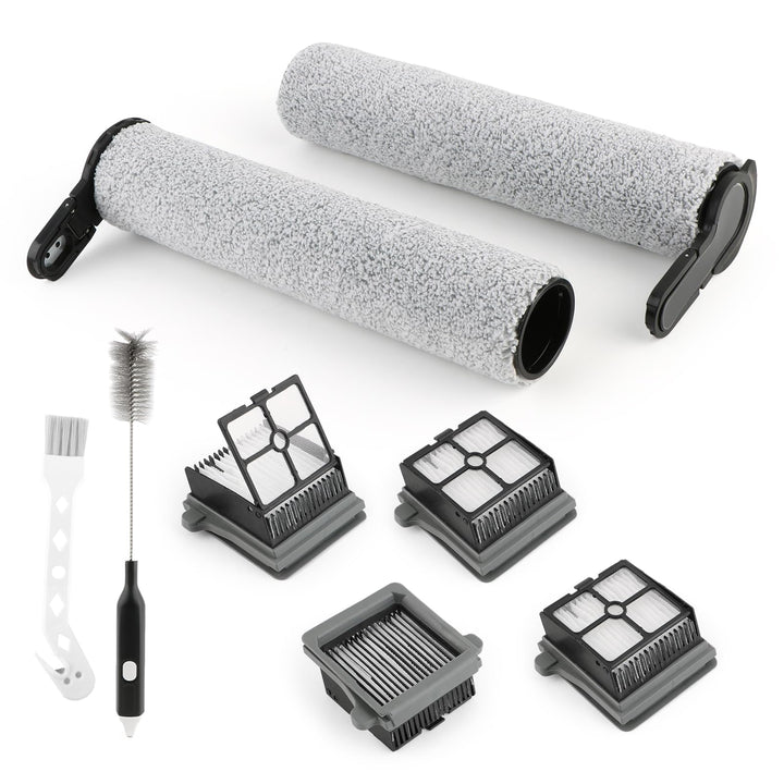 2 Bürstenrollen 4 Filter Ersatzteile für Tineco Floor One S7 Steam Nass Trockensauger Zubehör Set Bü