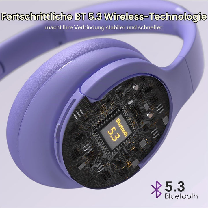 DOQAUS Kopfhörer Kabellos Bluetooth Bis zu 90 Std,Bluetooth Kopfhörer Over-Ear mit 3 EQ-Modi, HiFi S
