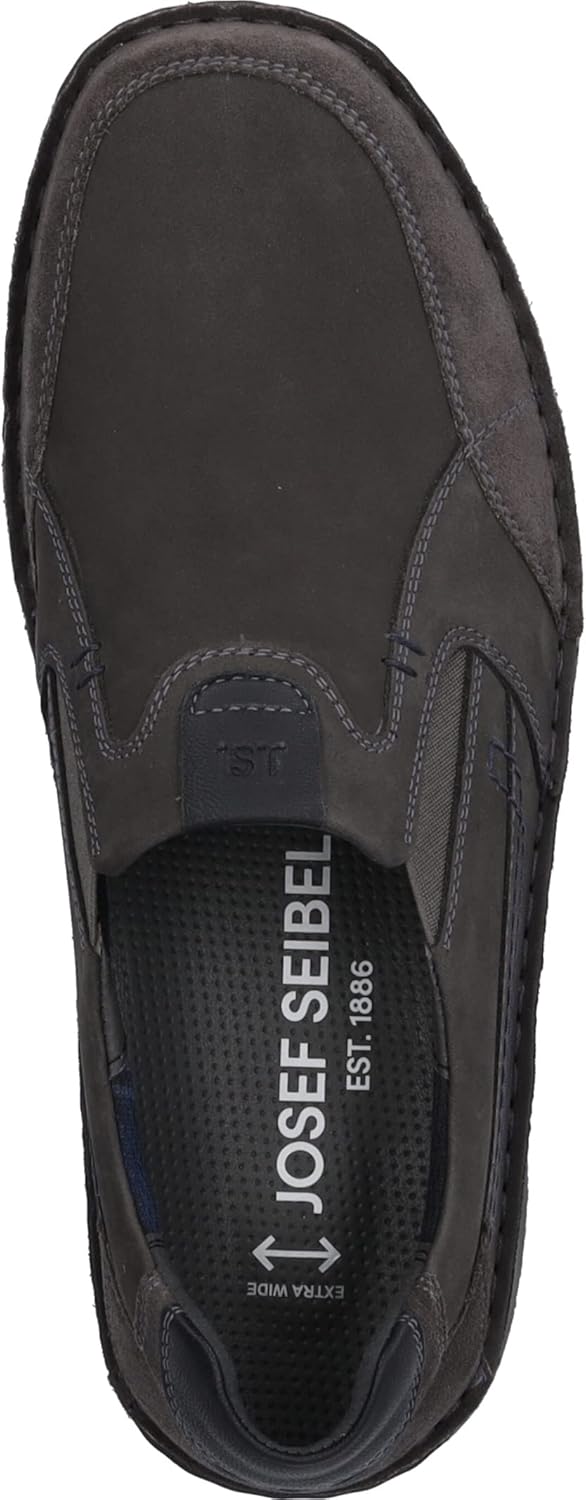 Josef Seibel Herren Slipper Anvers 63,Weite K (Extra weit),Wechselfussbett 40 EU X-Weit Grau Granit,