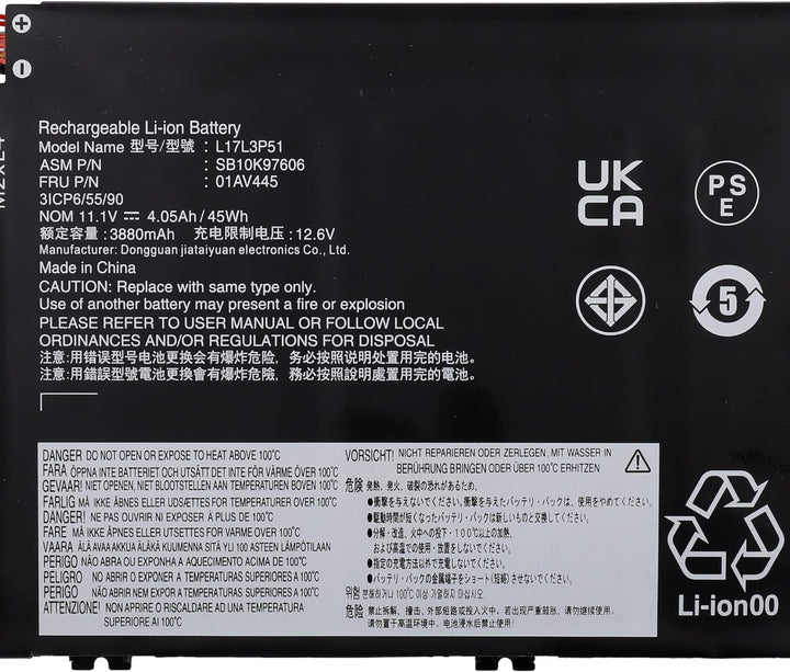 Swark Laptop Akku L17L3P51 L17C3P51 Kompatibel mit [Lenovo] ThinkPad E480 E485 E490 E495 E580 E585 E