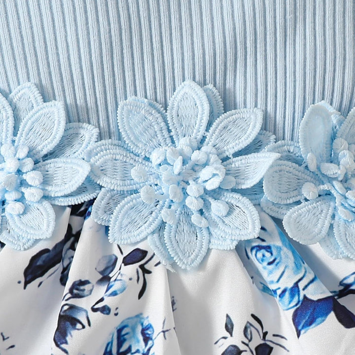 Neugeborenes Baby Mädchen Kleidung Sets Rüschen Kurzarm Tops Blumen Hosenträger Shorts mit Stirnband
