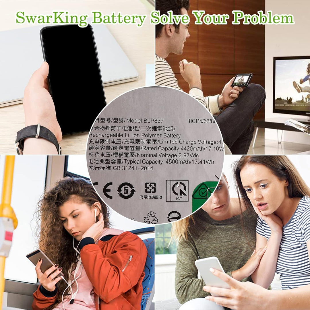 SwarKing Ersatz Akku Kompatibel mit Realme 8 Pro & Realme 9 Pro Plus/Realme 9 Pro+ BLP837 with Toolk