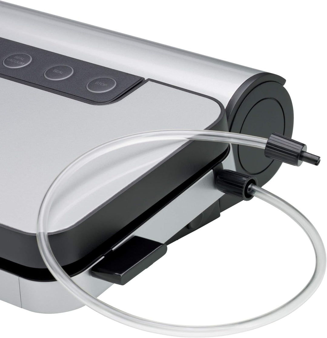 WMF Lono Vakuumiergerät 90 W, Folienschweissgerät mit abnehmbarer Folienbox, Folienrolle und 5 Beute