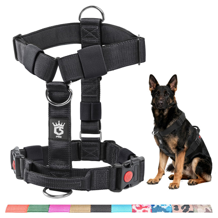TSPRO Taktisches No-Pull Schwerlast-Hundegeschirr mit Griff &amp; Schnellöffnungsverschluss, Stabil Adju
