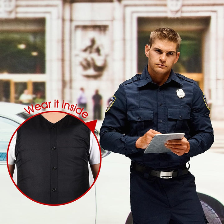 HEPUBAR Stichschutzweste, Schutzweste Stichfest für Herren, Schmale Passform, V Ausschnitt, ärmellos