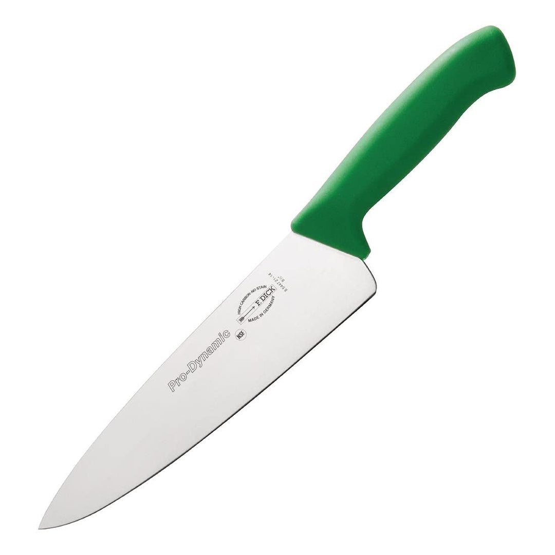 F. 5151 DICK ProDynamic Kochmesser (Klingenlänge 21 cm, Küchenmesser grün, Klinge X55CrMo14 Stahl, H